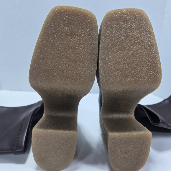 Stella McCartney Skyla Stretch Alter Mat Dark Brown Over-the-Knee Boots Size 7 - Picture 14 of 16